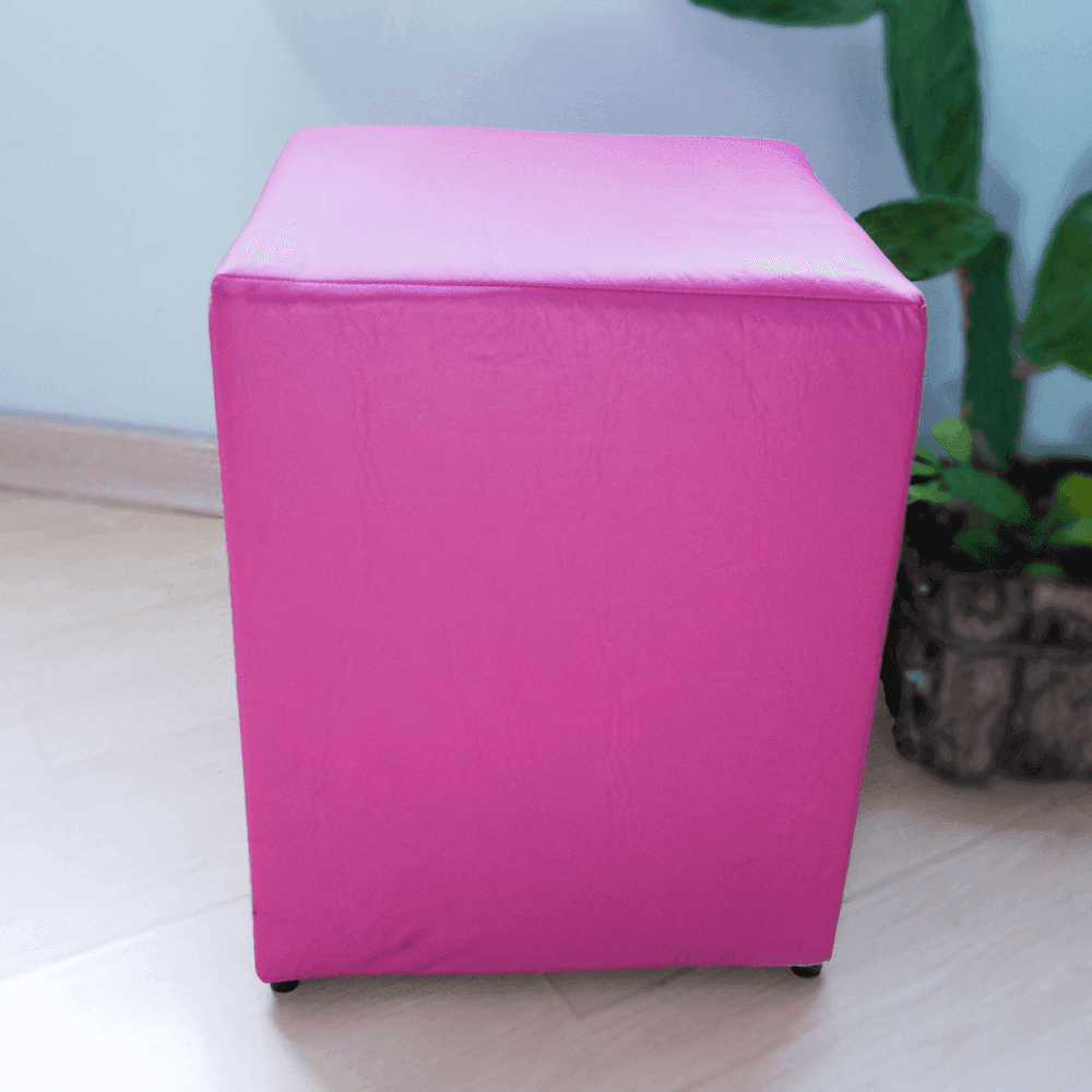 Aluguel Puff Quadrado Tradicional Rosa